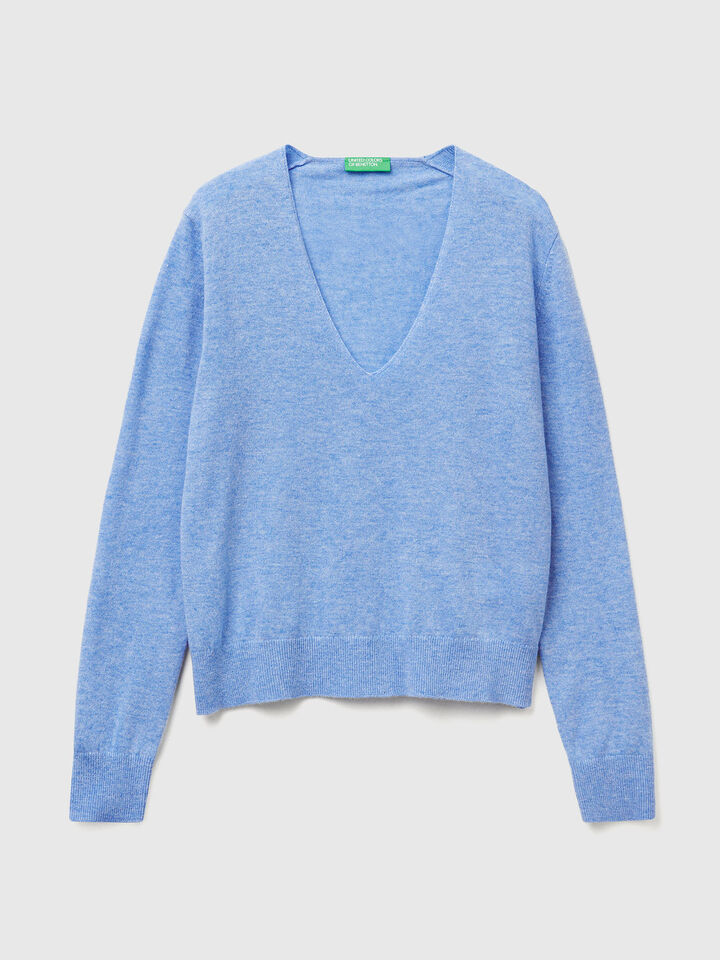 V NECK SWEATER L/S Femme image number 4